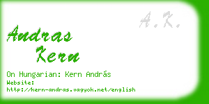 andras kern business card